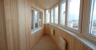 Внутренняя отделка лоджии Луга, цена от 209 руб. м2
